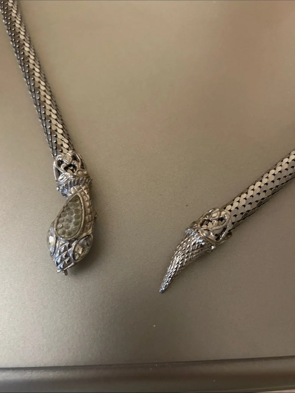 Vintage mesh, metal snake necklace, or belt